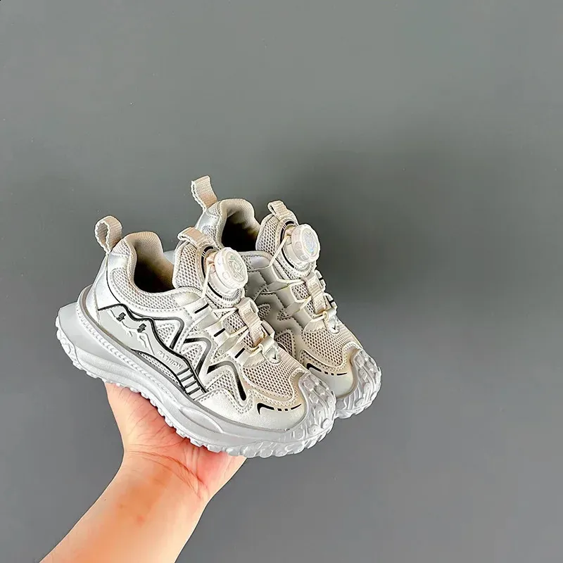 Dziecięce sportowe buty dla chłopców antypoślizgowe PU dziewczęce do koszykówki modne skórzane buty dziecięce krótkie i grube do szkoły tenisowej_voghion.com