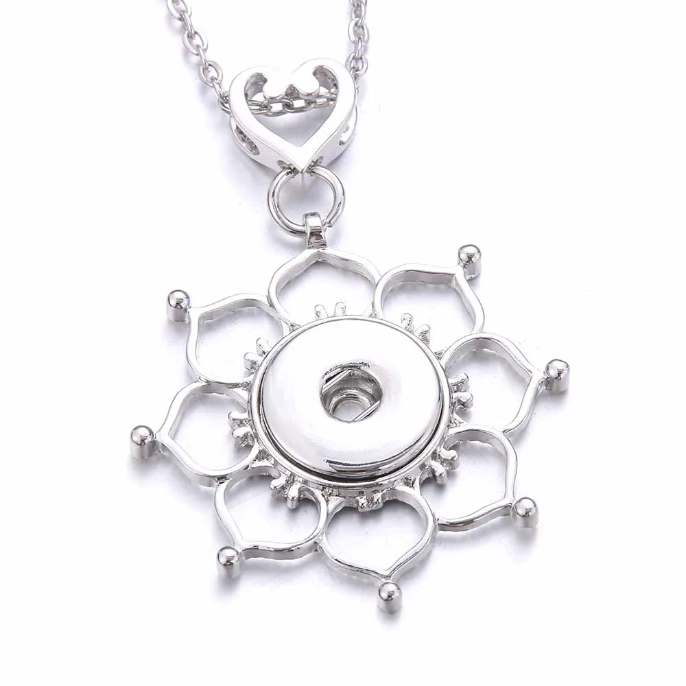 Collane con ciondolo Bottone a pressione Gioielli Vintage Alta qualità Metallo 18mm Collana per donne Ragazze Gioielli fai da teCiondolo Sidn22_voghion.com