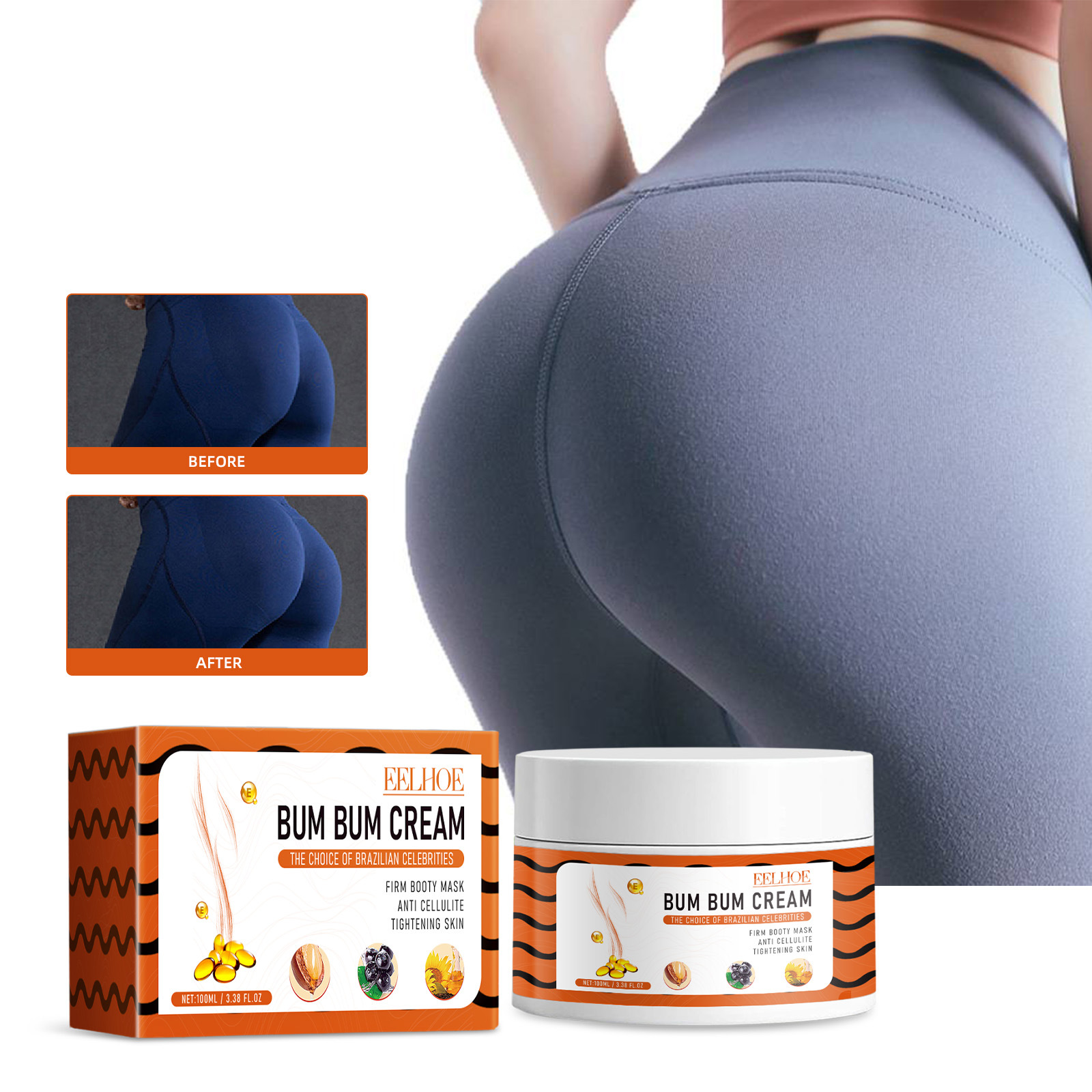 EELHOE Firming Lifting Sweetheart Hips Highlighting S-Curve Body Slimming and Beautiful Hip Cream_voghion.com