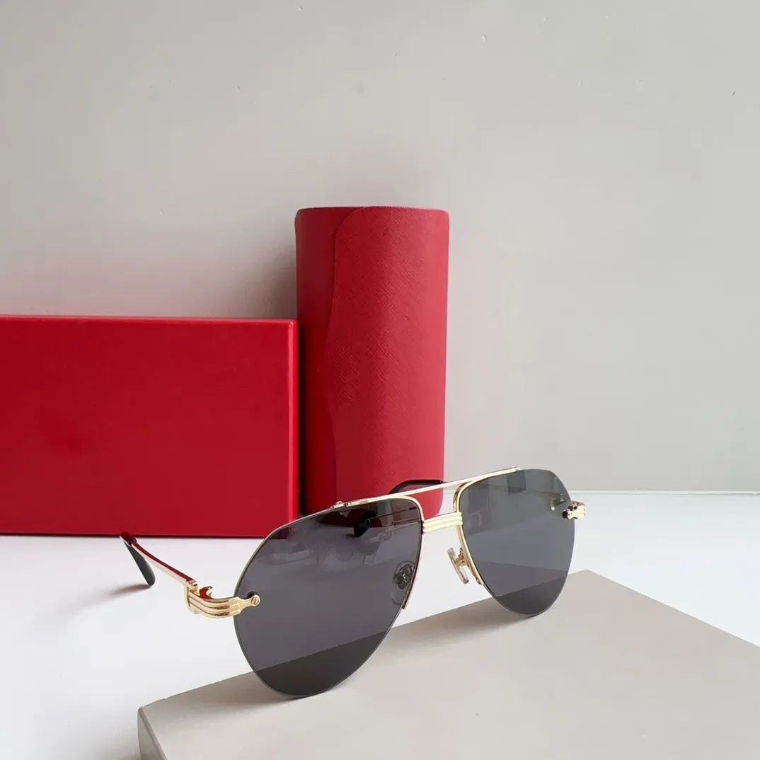 Designer Sunglasses For Men And Women Retro Half Frame Uv400_voghion.com