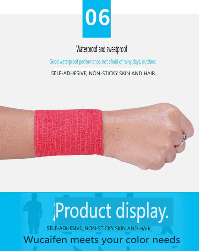 【 100000+repurchases 】 Elastic Self-adhesive Aerobics Bandage White Knee Elastic Wide Ankle Joint Writing Anti Abrasion_voghion.com