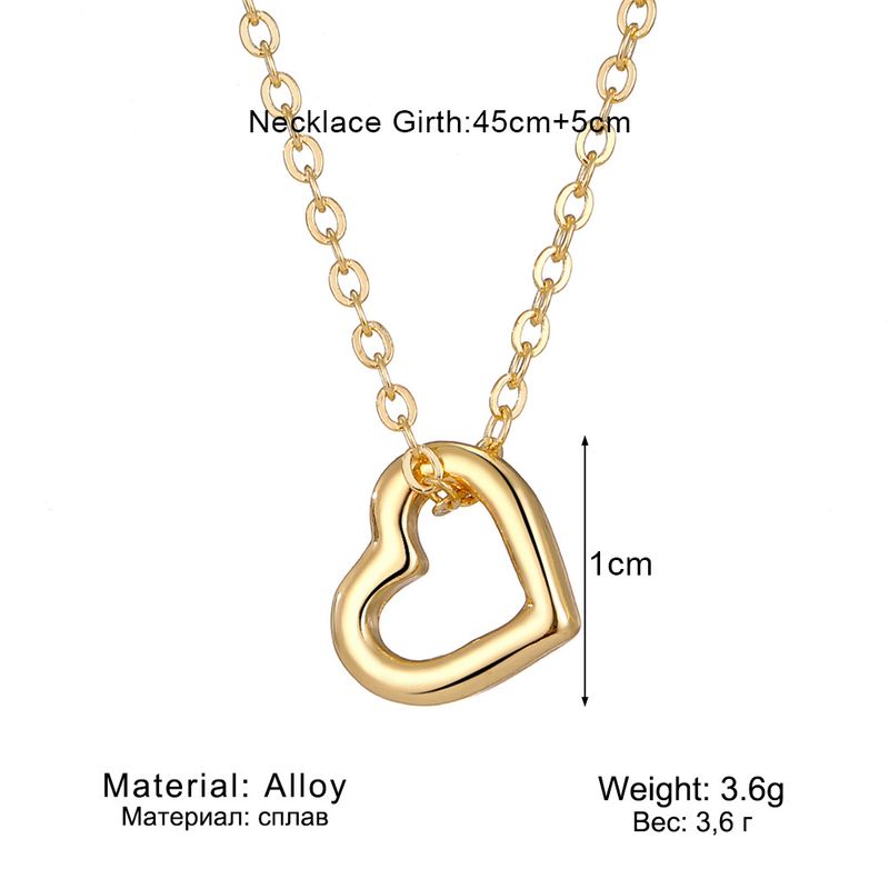 Liebesanhänger Halskette für Frauen hohler Stil hochwertiger Sinn für alle Spielpullover Schlüsselbeinkette Schmuck_voghion.com