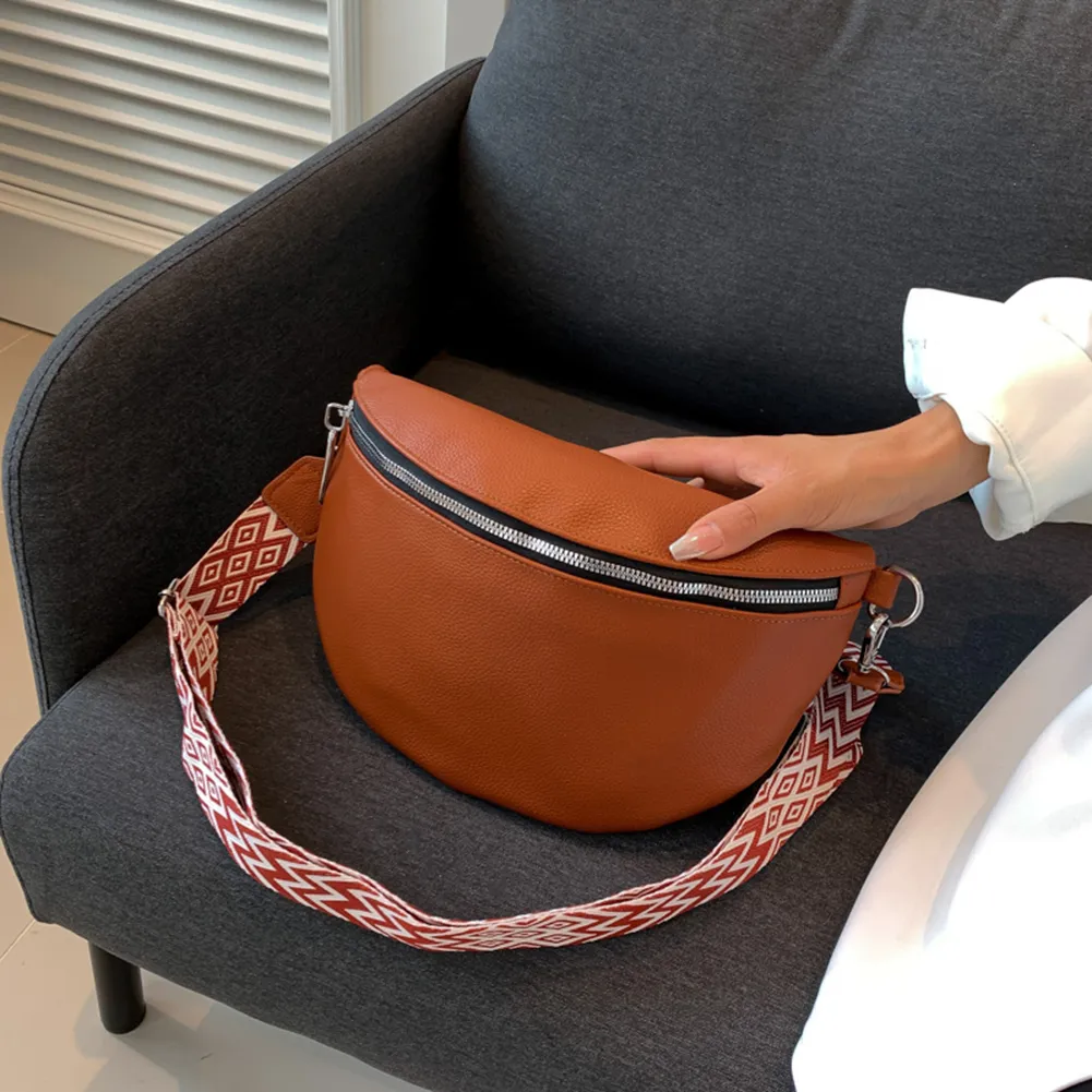 Women Fashion Waist Bag Female Faen Adjustable Shoulder Straps Jacquard Weave For Party Festival Sports Bolso_voghion.com