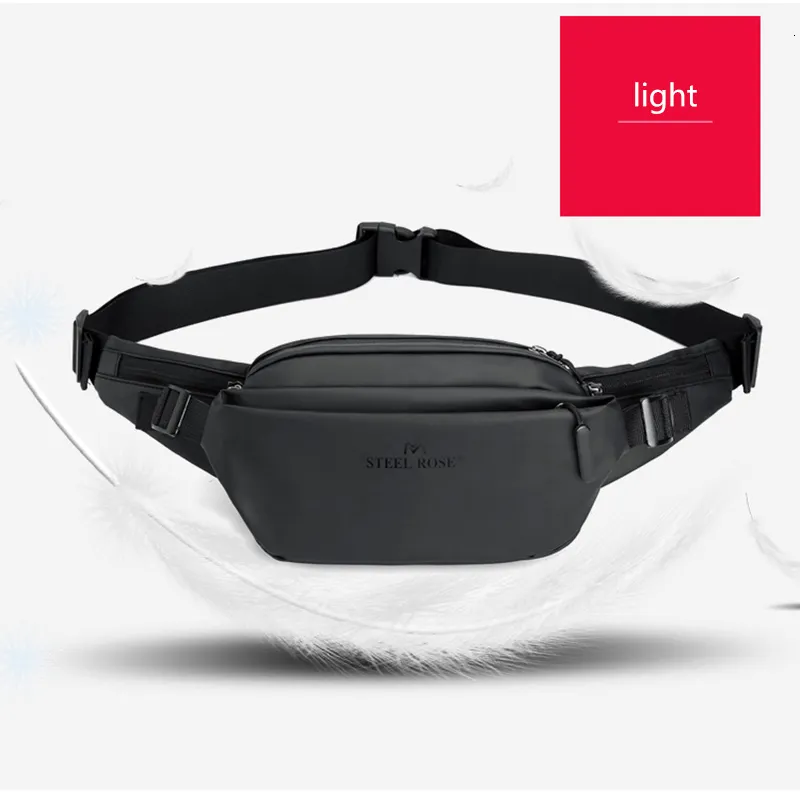 Férfi divatos mellkas kültéri sport övtáska tinédzsereknek vízálló férfi deréktáskák kiváló minőségű fanny Pack 230921_voghion.com