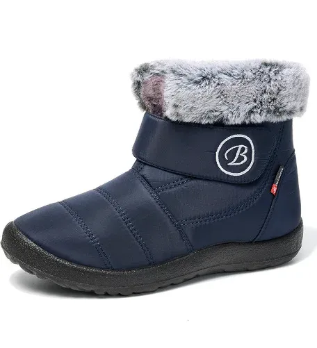Waterproof Winter Snow Boots For Women Plush Lined Ankle Booties_voghion.com