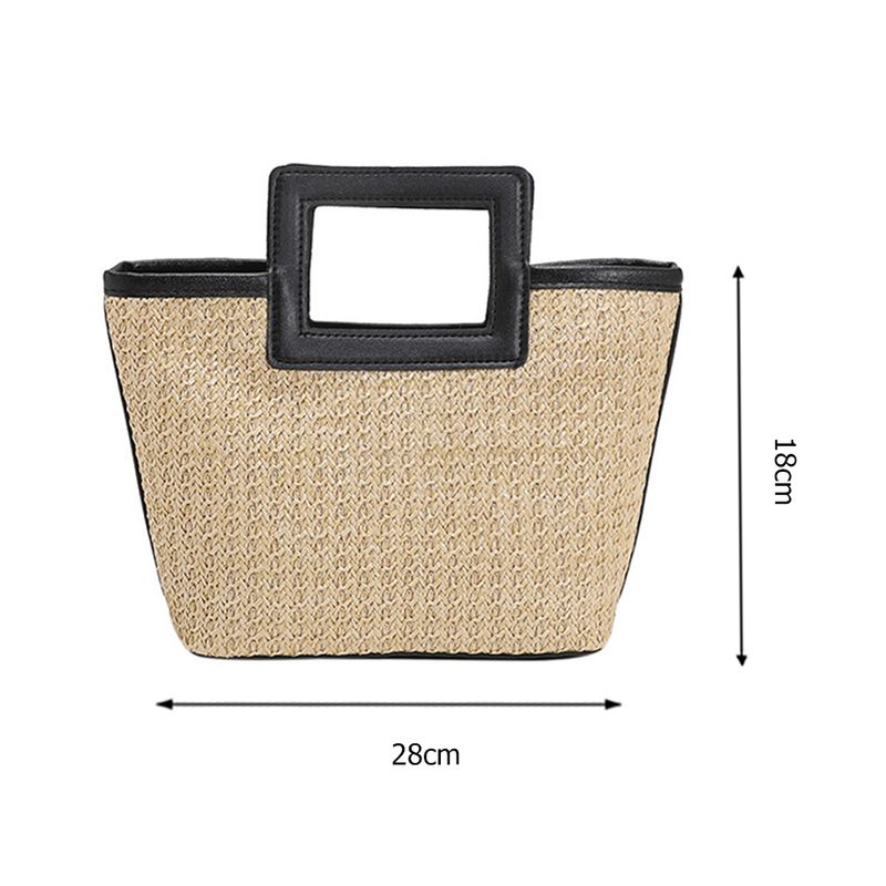 Women Handmade Woven Boho Summer handbag Vacation Tote Bag Exquisite Girls Straw Beach Handbag for Shopping_voghion.com