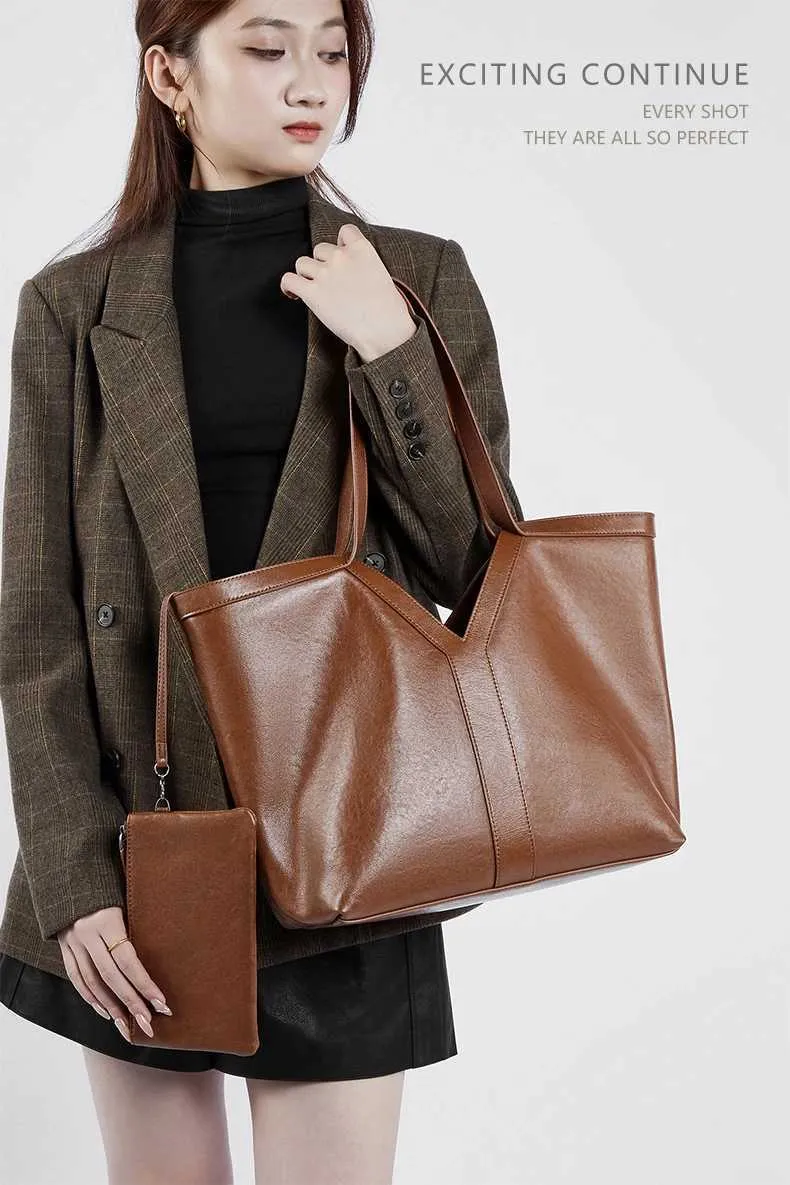 Burminsa 2-teiliges Set Leder-Einkaufstasche für den Winter 2024, Designer-Handtasche für Pendler und Einkäufer, Damenhandtasche Y241123_voghion.com