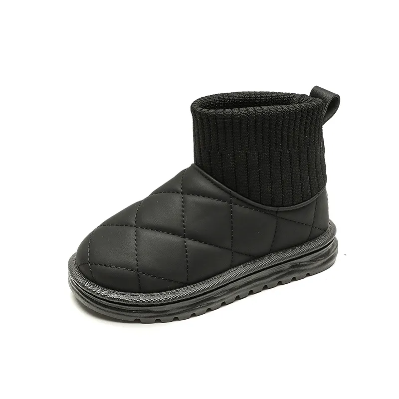 Barnsockor Snö Flickor Korta Ankelstövlar Barn Söta Sömnad Höst Vinter Varma Bomullsplyschskor För Pojkar Unisex PU_voghion.com