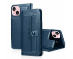 Für 15 Case SupRShield Pro Luxus-Geldbörsen-Leder-Flip-Magnetständer-Case-Cover (Marineblau)_voghion.com