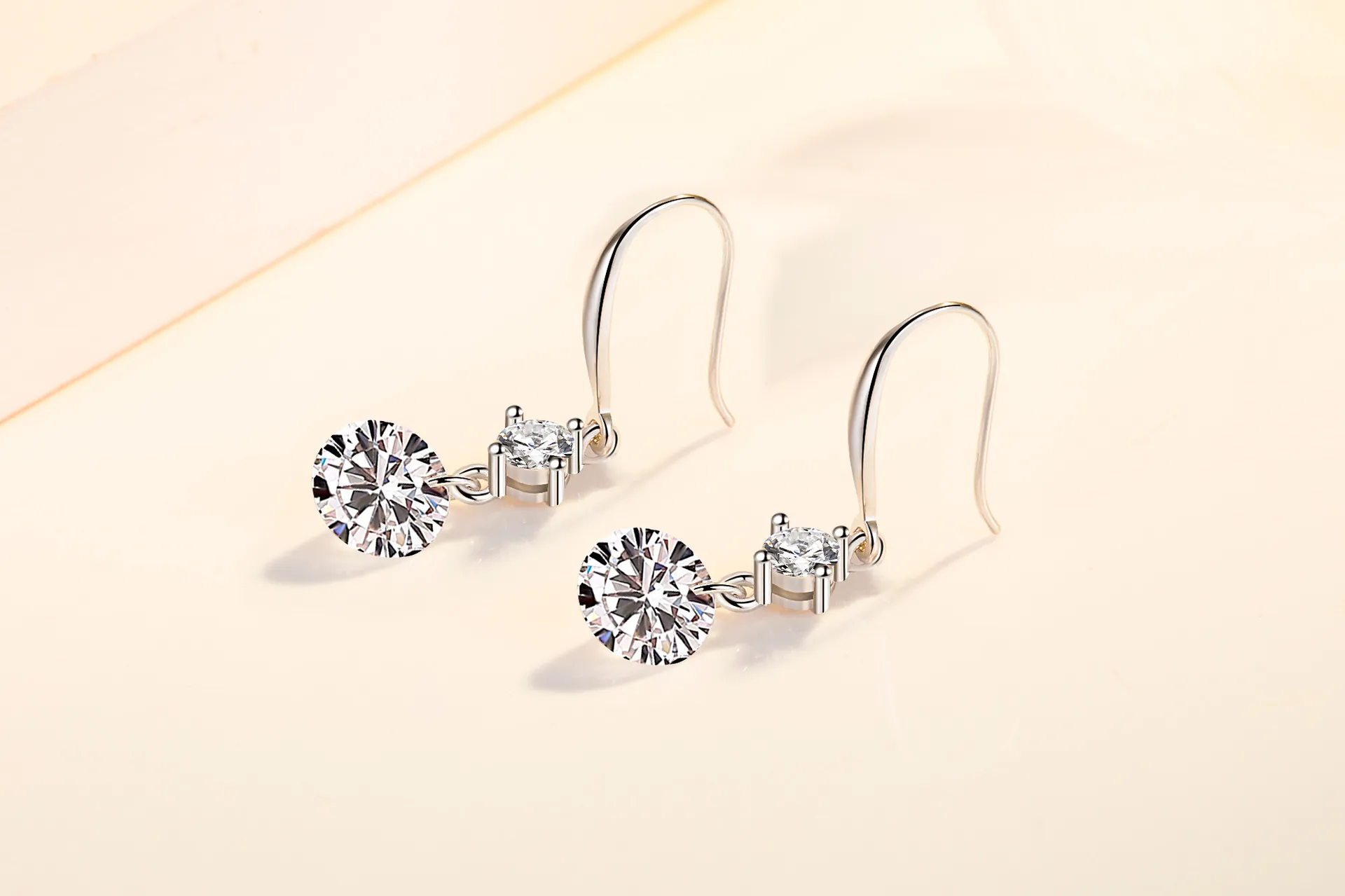 Deliziosi orecchini di design con trifoglio in zircone rosa, collane per donne e ragazze, dolce amore, cristallo brillante, eleganti orecchini_voghion.com