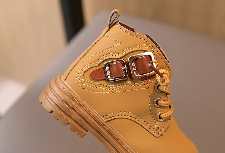 Pantofi sport pentru copii mici, toamnă și iarnă, noi, fete, maro, Kidsnest, băieți, casual, cu talpă moale, cizme scurte, mărime_voghion.com