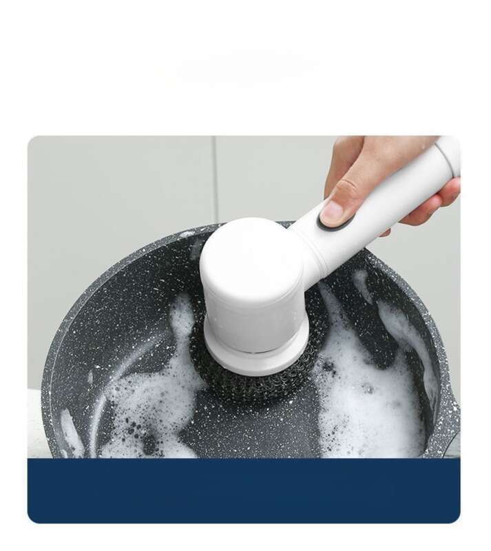 【 4836 People's Collection 】 Handheld Electric Cleaning Multifunctional Non Greasy Dishwashing Pot Brush, Divine Tool_voghion.com