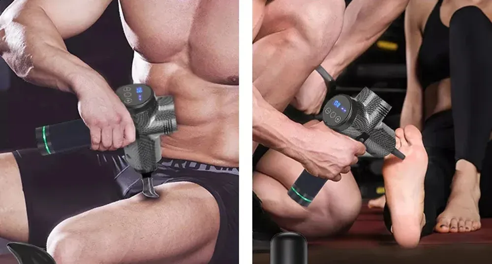 Fascial Massage Gun Electric Percussion Pistol Massager Body Neck Back Deep Tissue Muscle Relaxation Pain Relief Fiess_voghion.com