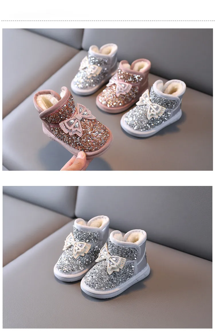 Veet Süße Baby Mädchen Stiefel Kleinkind Warme Baumwolle Stiefel Winter Cutefeet für Mädchen Kinder Schuh Prinzessin Schuhe Größen Schnee Dicken_voghion.com