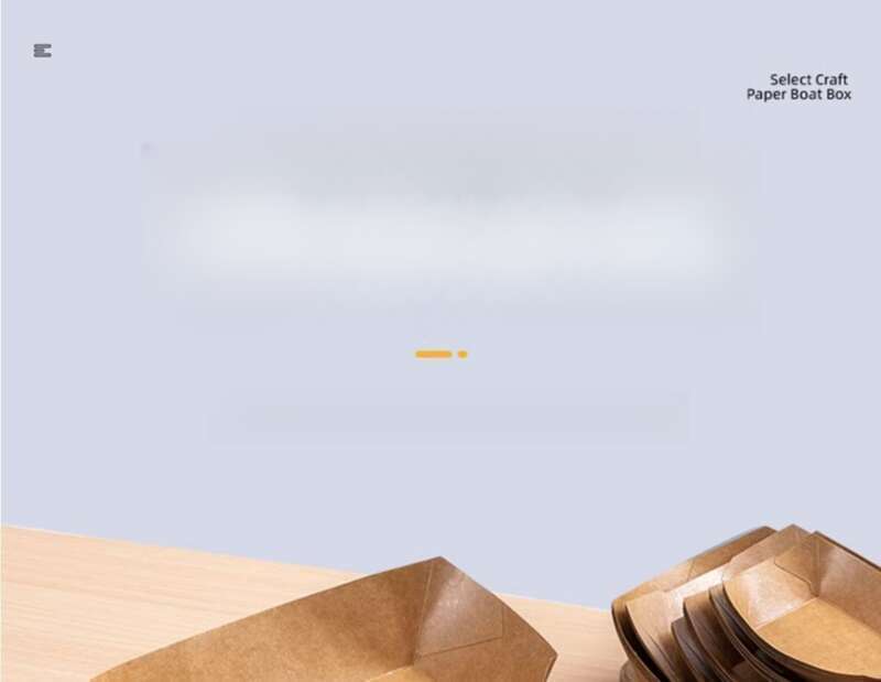 Kraft Open Boat Commercial Fried No Folding Chicken Rice, Flower Chips, Snack Box, Paper Tray, Barbecue Tray_voghion.com