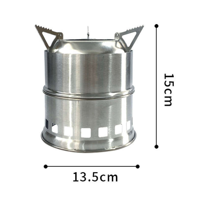 Firewood Portable Barbecue Stainless Steel Folding Alcohol Outdoor Stove_voghion.com