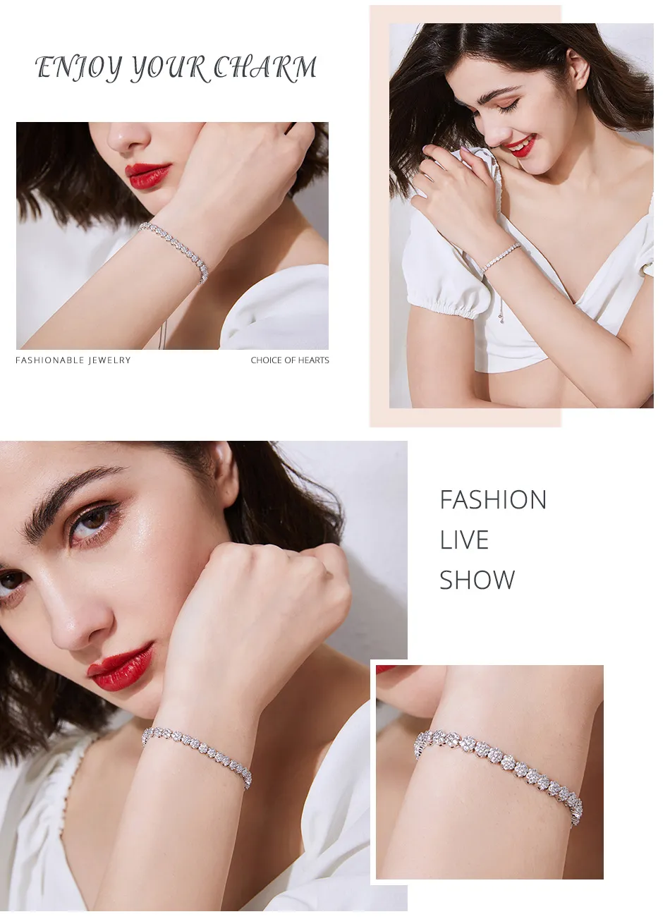 Designer Voller Diamant Blume Armband für Frauen Messing AAA Zirkon Pull Einstellbar Party Täglichen Weddi Schmuck Kostenloser_voghion.com