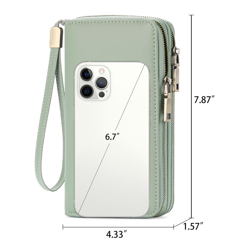 Brieftasche damen lange mode große kapazität multi-karte brieftasche doppel-reißverschluss_voghion.com