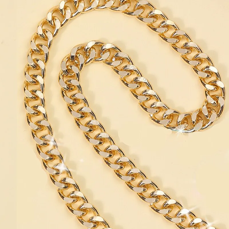 Cinturino di ricambio per spalla sotto il braccio, in alluminio 14K con mantenimento del colore in oro, fai da te, fatto a mano, semplice, con catena in metallo avvolgente_voghion.com