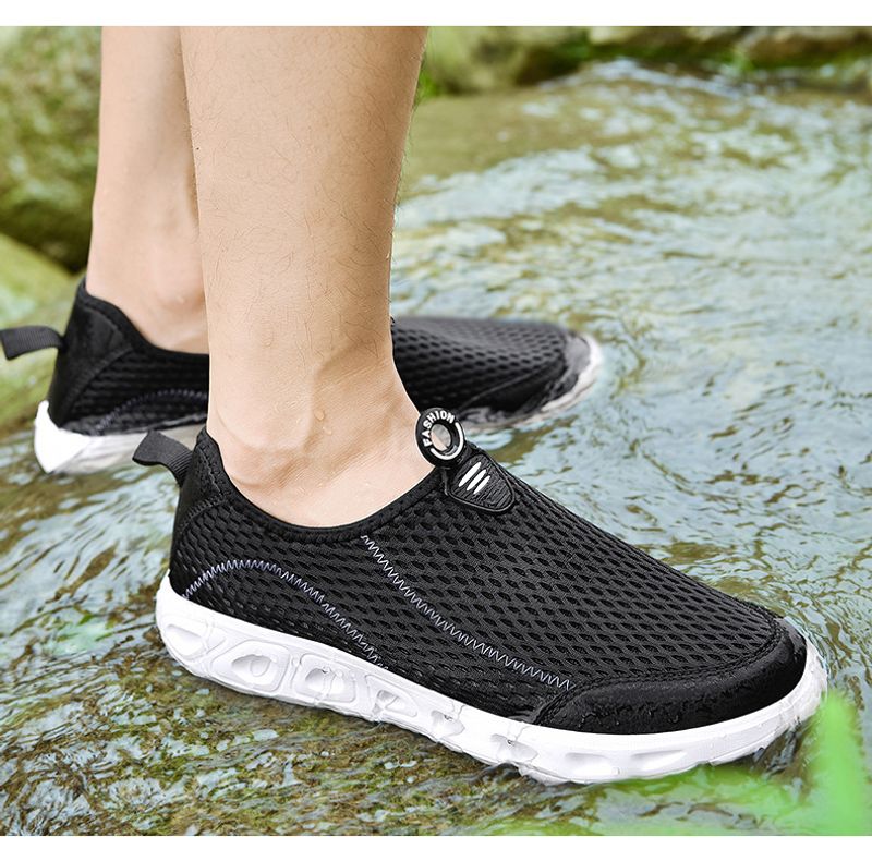 Grote Wasserschuhe Outdoor-Sport-Wasserschuhe Herrenschuhe Mesh-Stoff atmungsaktive Wanderschuhe_voghion.com