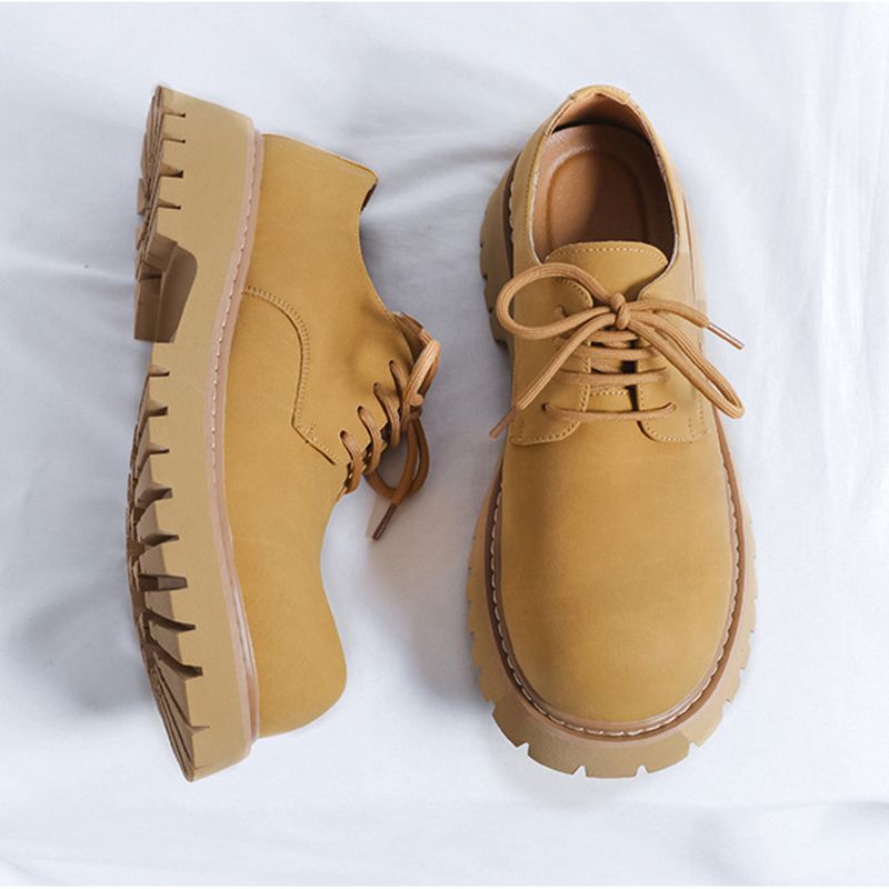 Jesienne męskie casualowe niskie buty Martens oddychające i ochronne retro cargo z dużą główką_voghion.com