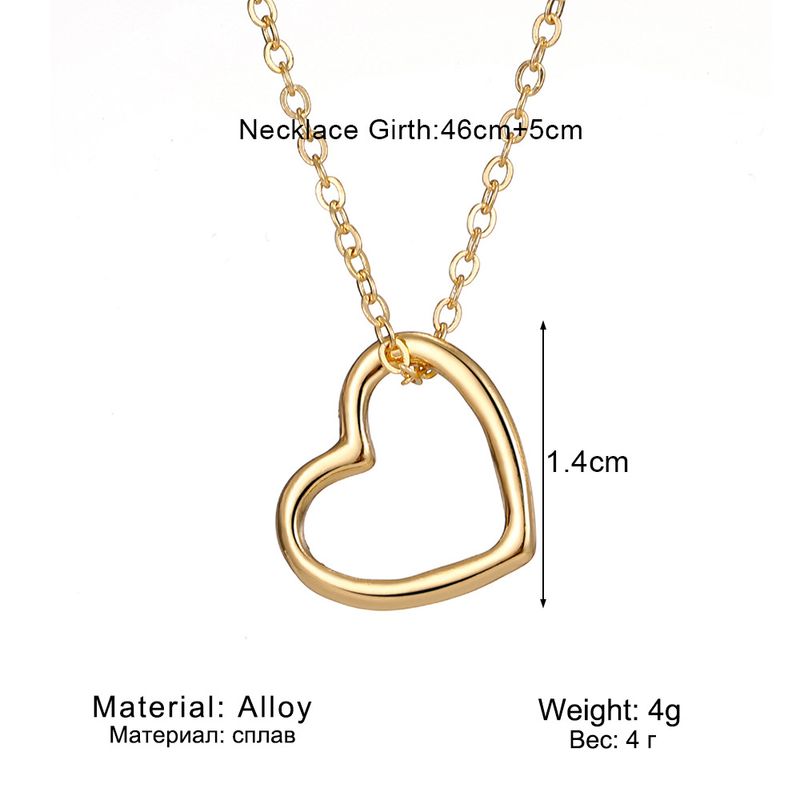 Liebesanhänger Halskette für Frauen hohler Stil hochwertiger Sinn für alle Spielpullover Schlüsselbeinkette Schmuck_voghion.com