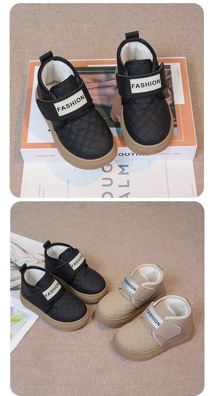 Winter Kids Snow Boots Plush Warm Baby Girl Cutefeet Toddler Boot Children Infant Boys Cotton Shoes Sizes 22 - 33_desvips.com