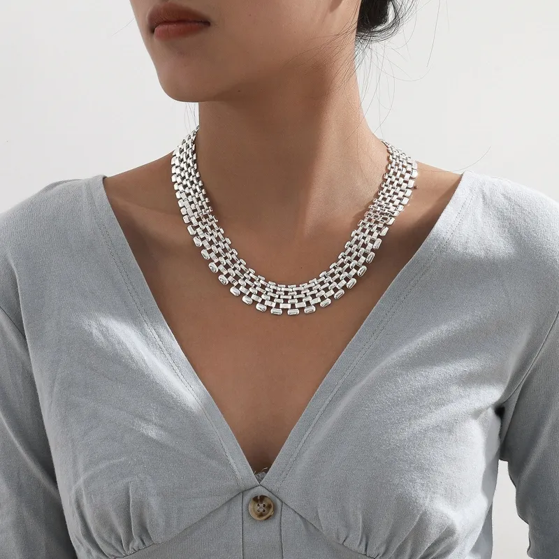 Chunky ketting voor dames statement metalen halssieraad_voghion.com