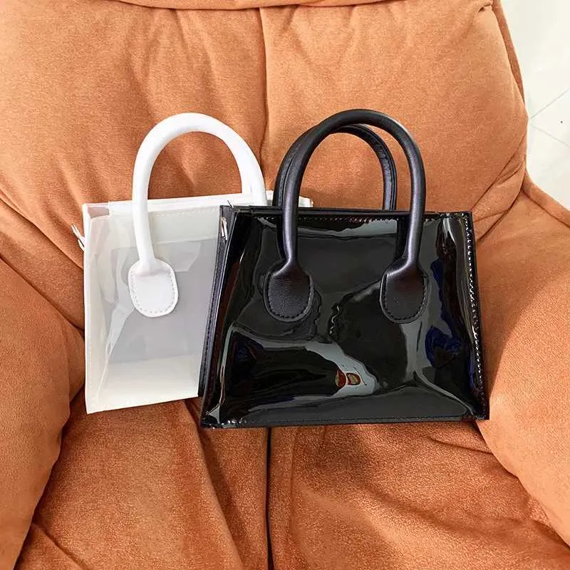 Small Transparent Crossbody Bag, Versatile Square Shoulder Handbag_voghion.com