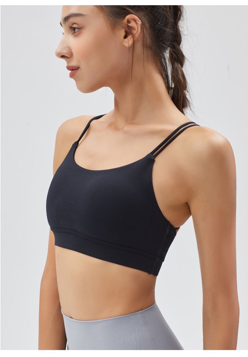 Zomerrugzak sportbeha met een mooie rug voor vrouwen, schokabsorberende medium hoge sterkte Fiess beha, elastisch_voghion.com