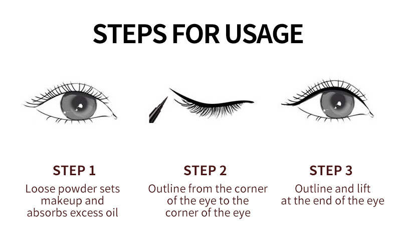 YANQINA Yanqina Scepter su geçirmez, tere dayanıklı, serin siyah renkli eyeliner sıvı kalem_voghion.com