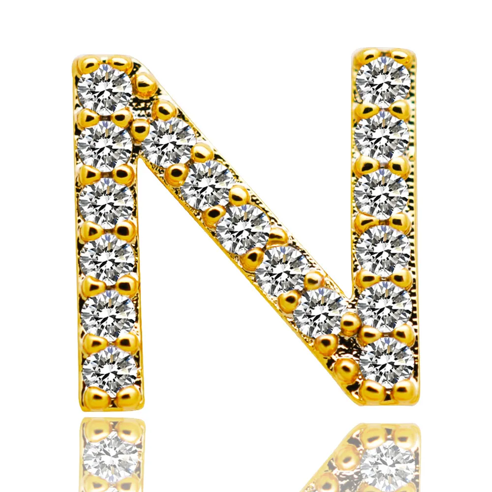 & Oro bianco ghiacciato A-Z Lettera personalizzata Grillz Full Dia fai da te Fang Grills Dente inferiore Cap Hip Hop Dentale Bocca Denti_voghion.com