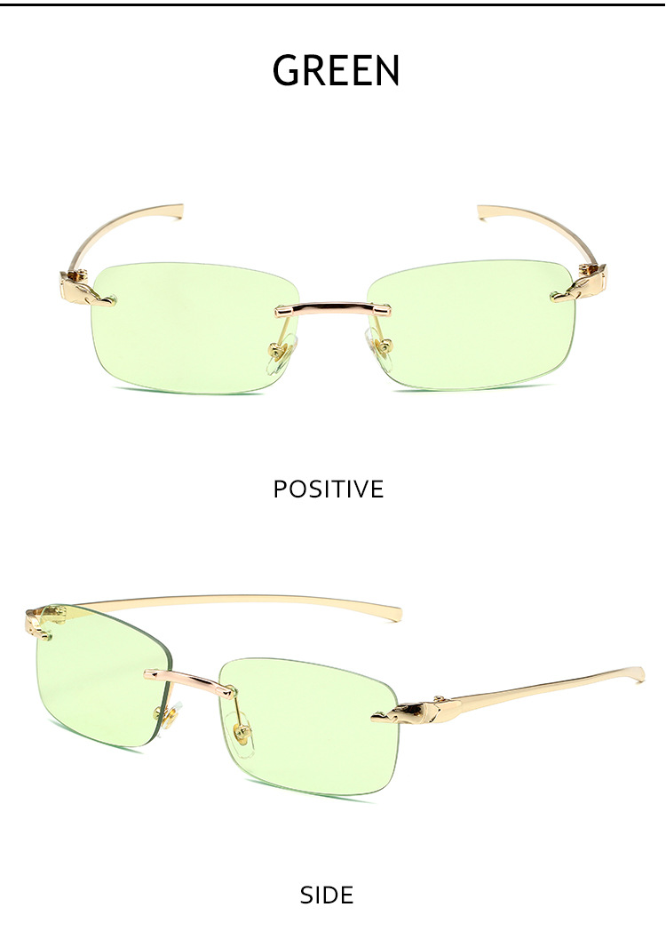 Leopard Head Frameless Sunglasses – High-End Small Frame For Women Fashion Trends Hot-selling_voghion.com