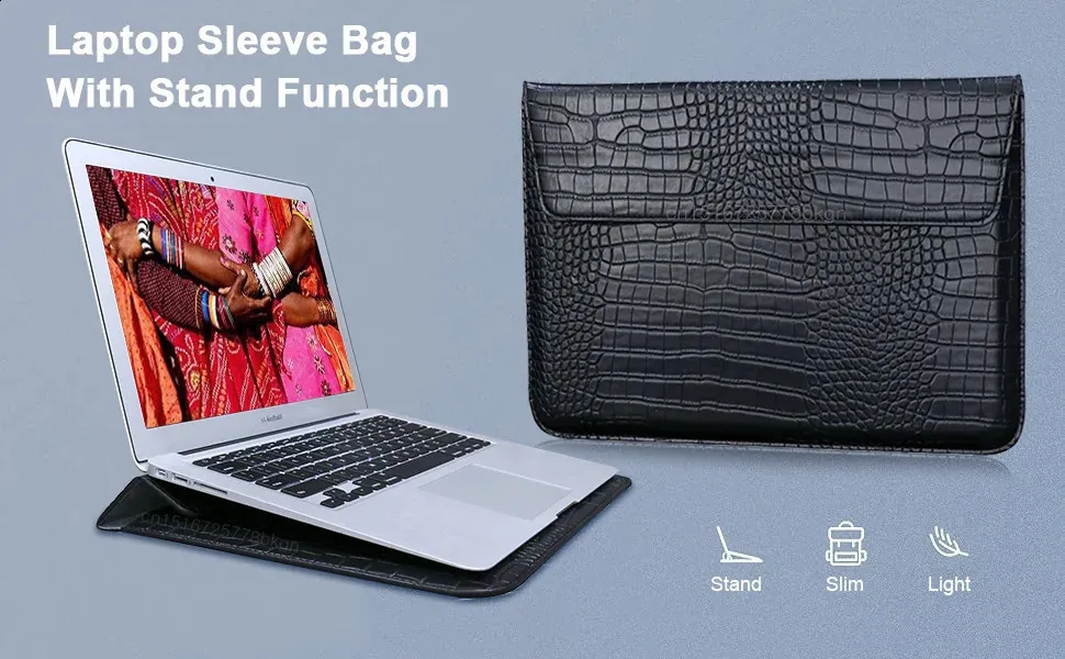 Laptop for book Air Pro 13 Case M1 M2 Notebook Stand Cover 11 14 15 15.6 inch PU Leather Sleeve Pouch Computer Tablet_voghion.com