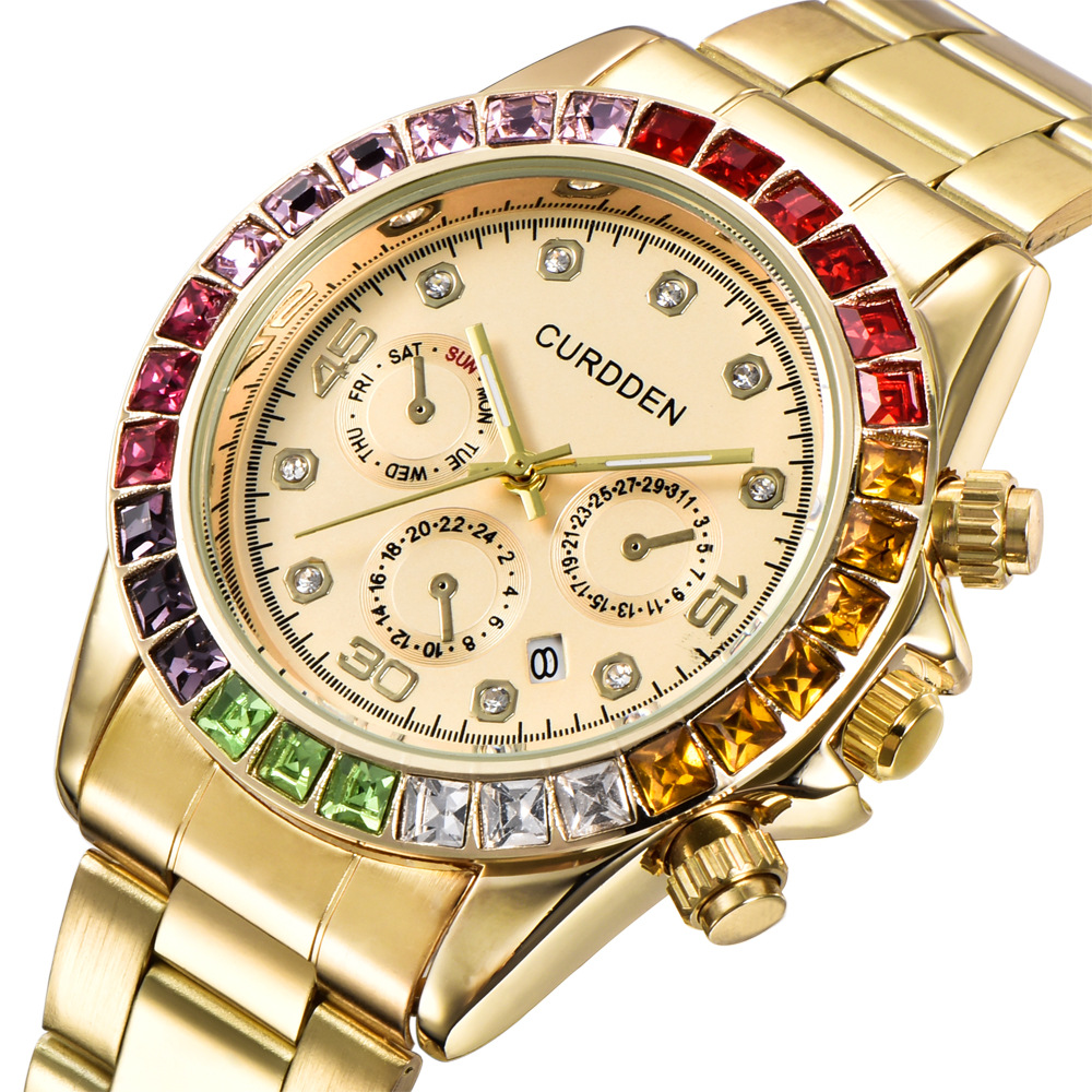 Orologio al quarzo da uomo di lusso con diamanti e data_voghion.com