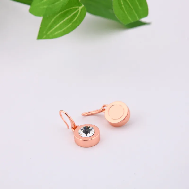 Orecchini pendenti da viaggio in argento placcato, orecchini spessi, piccoli, da donna, in metallo unico, circolari, divertenti, con diamanti_voghion.com
