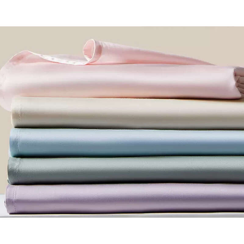 Grado A 100 Lycra Tencel letto, singolo tinta unita primavera Ice Silk lenzuolo, federa, set da 3 pezzi, estate_voghion.com