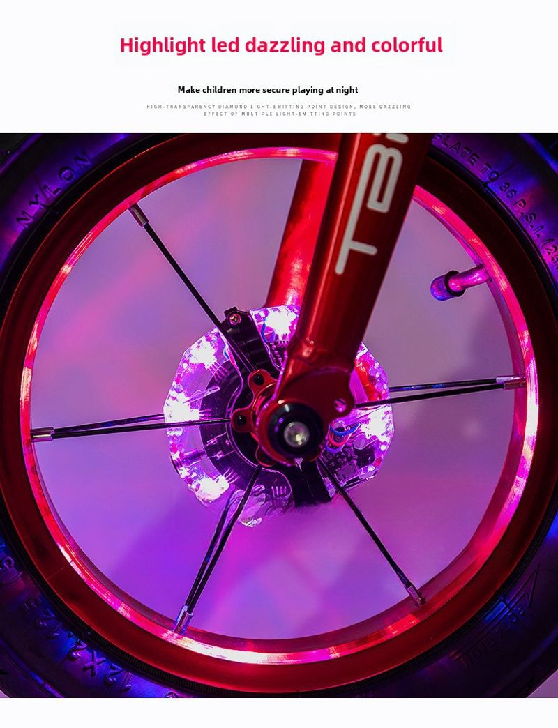 Mașină de echilibru pentru copii Impression Wer Drum Bicicletă Hot Wheel Încărcare USB Bicicletă glisantă Lumină de avertizare pentru călătorie de noapte_voghion.com