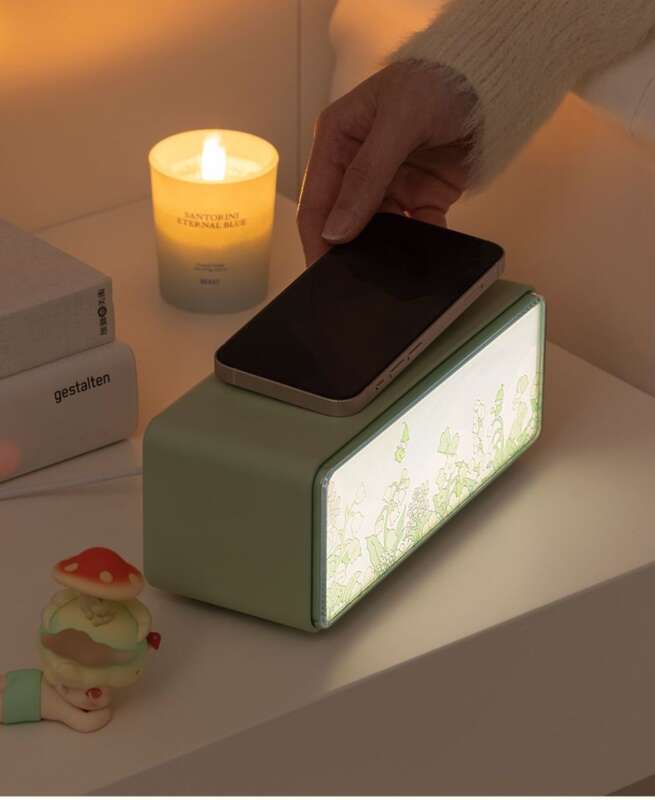 【 Colecția 1706 People 】 Boxă Bluetooth Shou Xing Hua Jing, lumină de atmosferă pentru dormitor, cu încărcare wireless, trei inci_voghion.com