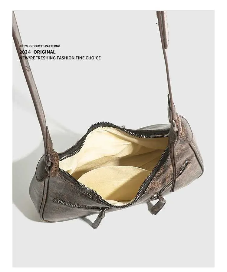 Retro stiliaus PU odos moteriškos rankinės per petį, 2024 m., maža, vintažinė, moteriška rankinė per petį, skirta pažastims, madingas dizainas_voghion.com