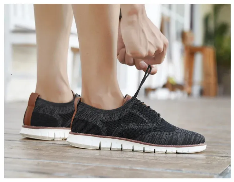 Mocassini oxford in mesh da uomo - scarpe in pelle eleganti_voghion.com