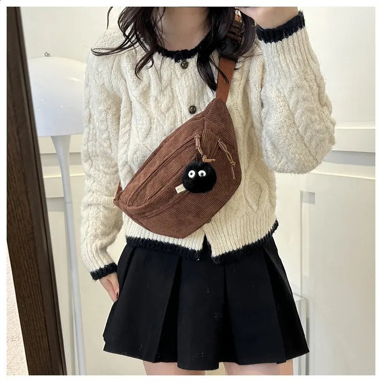 Frauen Taille Cord Student Schulter Handtasche Crossbody Brust Brust Tasche Fanny Pack Mode Telefon Weibliche Bum Gürtel Geldbörse_voghion.com