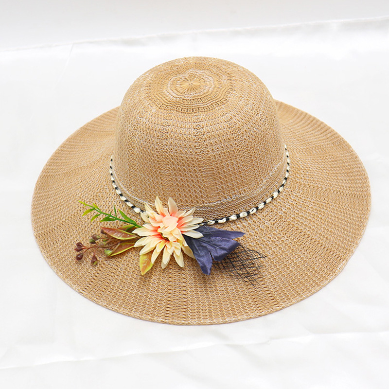 Korean Version Of Beach Big Brimmed Straw Women In Summer Scenic Spots, Cool For Vacation, Sun Protection, Sunshade Hat,_voghion.com