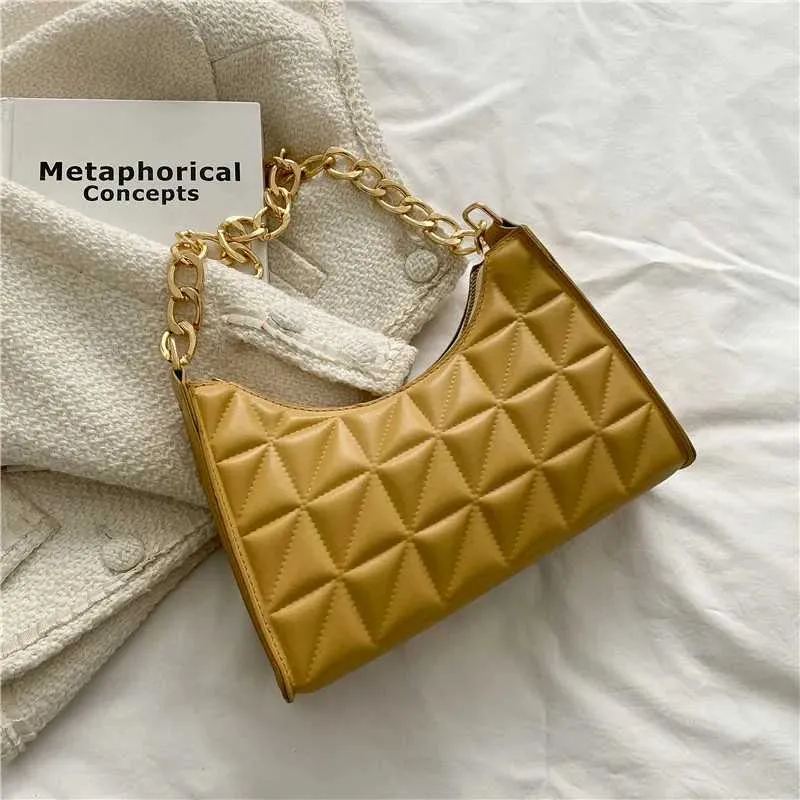 Wens Sac à main en cuir PU à motif diamant pour femme, couleur unie, avec chaîne, pour sous-vêtements, Y241026_voghion.com