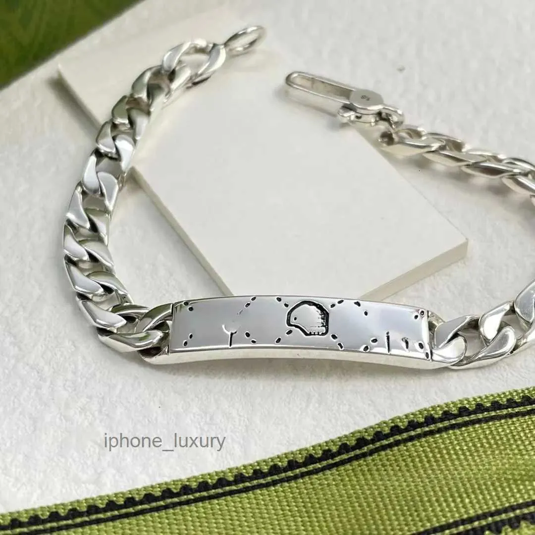 Top Mens Bracelet Designer Bracelets Woman Sier Man Cuban Chain Hip Hop Jewelry 16-21cm Braclet Letter G Engraving Cuff_voghion.com