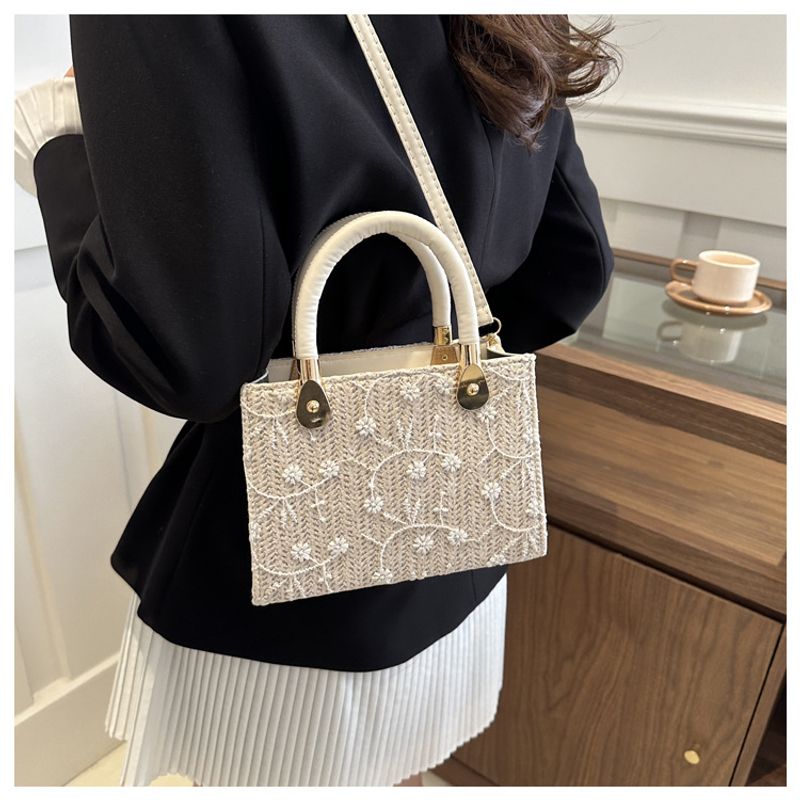 Neue Spitzenhandtasche Persönlichkeit, Trend, Mode, Umhängetasche mit einer Schulter, rustikaler Stil, Strandtasche aus_voghion.com