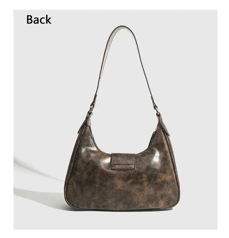 Retro stiliaus PU odos moteriškos rankinės per petį, 2024 m., maža, vintažinė, moteriška rankinė per petį, skirta pažastims, madingas dizainas_voghion.com