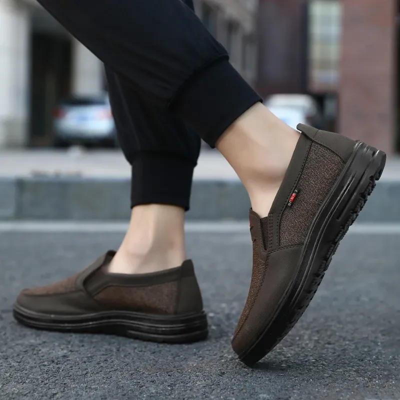 Lightweight Men Casual Breathable Canvas Loafers Slip-on Driving Shoes Wear-resistance Mens Sneakers ato Hombre_voghion.com