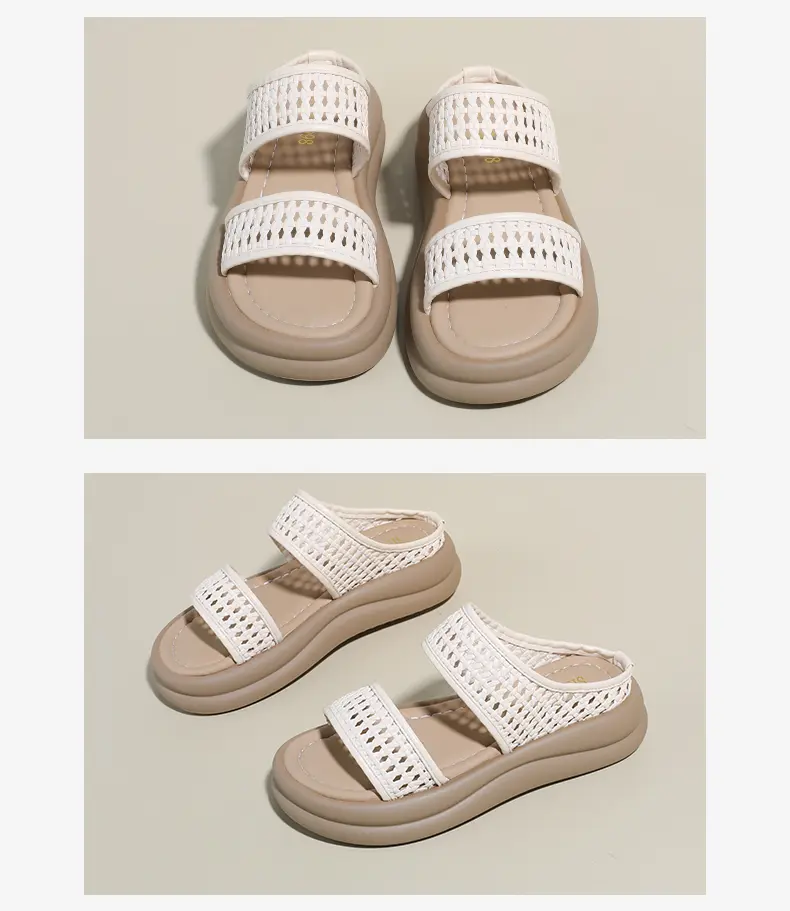Pantofole donna traforate sandali comodi per piedi larghi_voghion.com