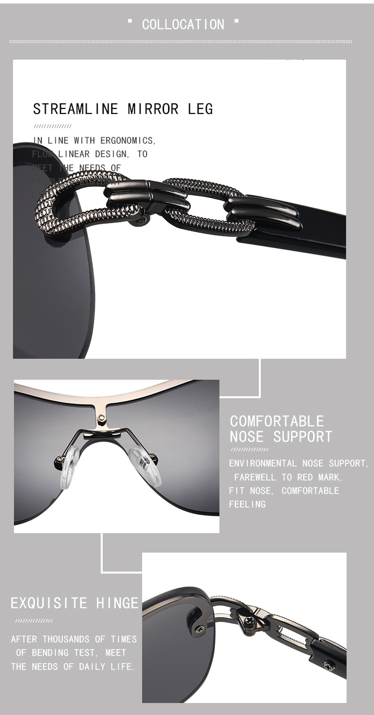 Occhiali da sole da uomo, alla moda, senza montatura, monoblocco, per donna, Y2K Millennium, monoblocco, antivento, sportivi, per donna_voghion.com